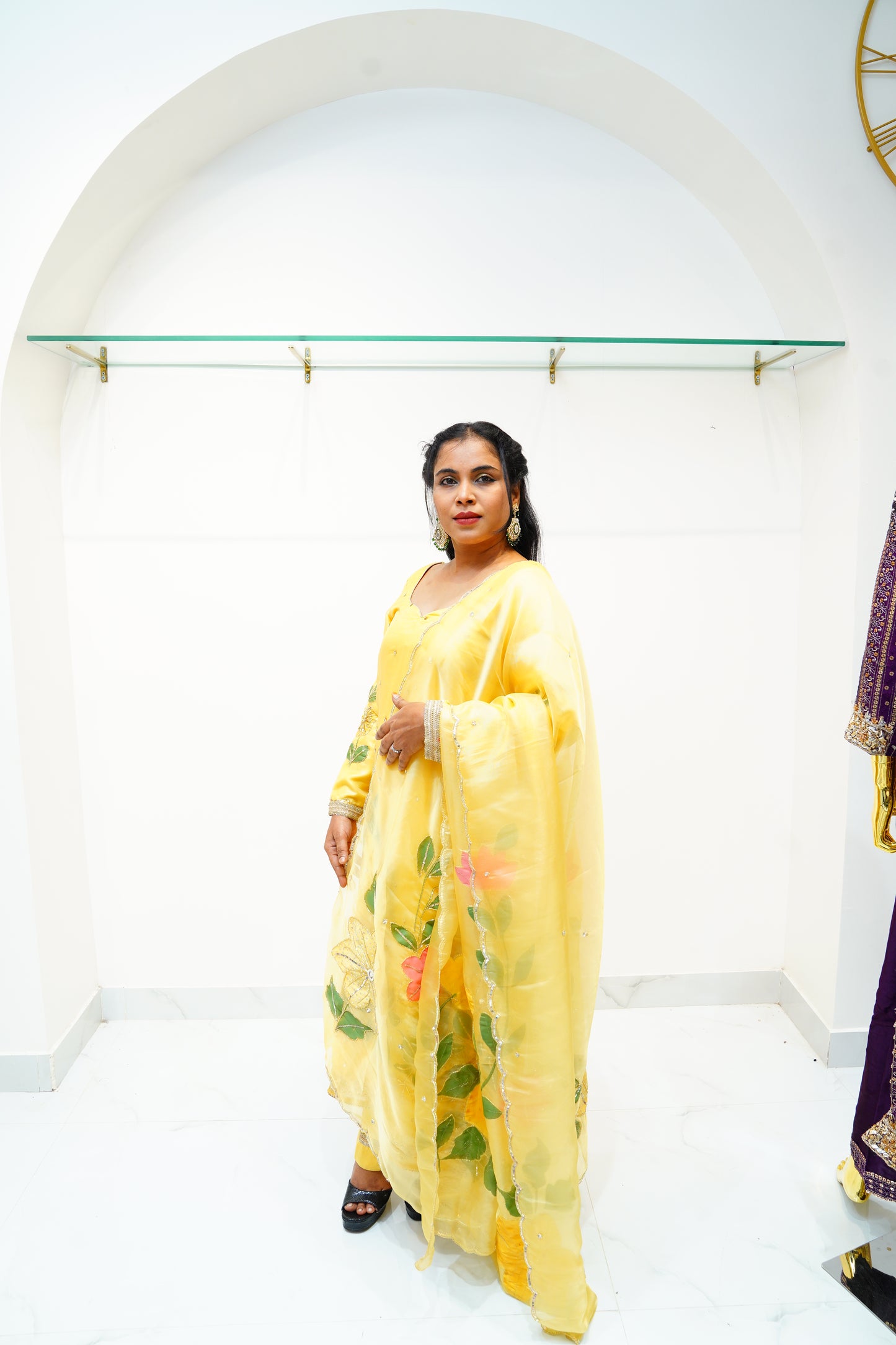 Women Floral Embroidered Kurta with Trousers & Dupatta