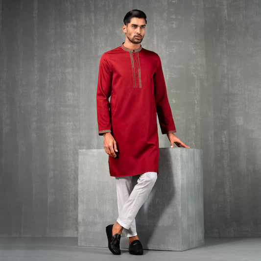 The Ruby Red Regent Kurta